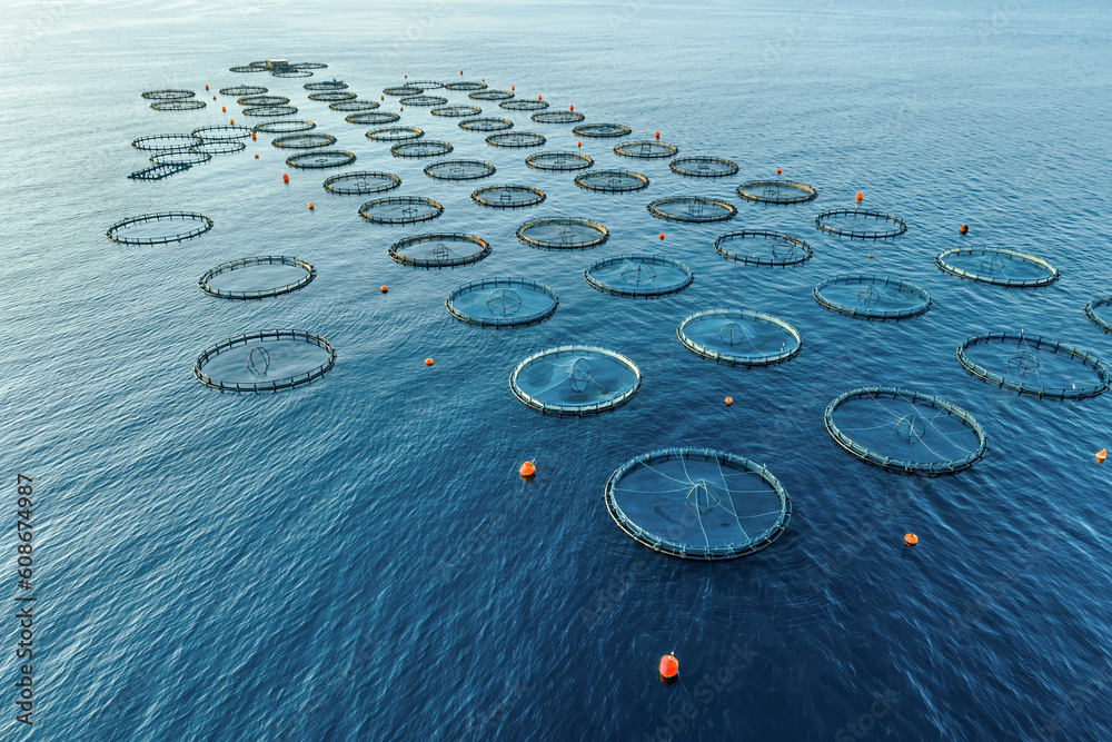 Marine cage farming